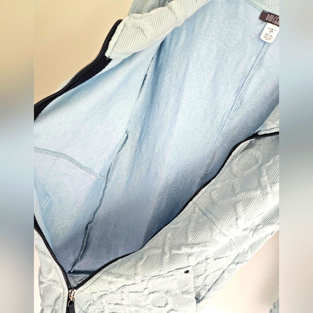 Dolcezza Aqua Quilted Texture Zip Jacket - image 6